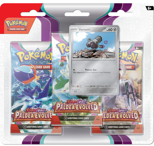 Pokémon TCG: Scarlet & Violet—Paldea Evolved Triple Pack - 3 Boosters & Foil Promo Card (Assorted)