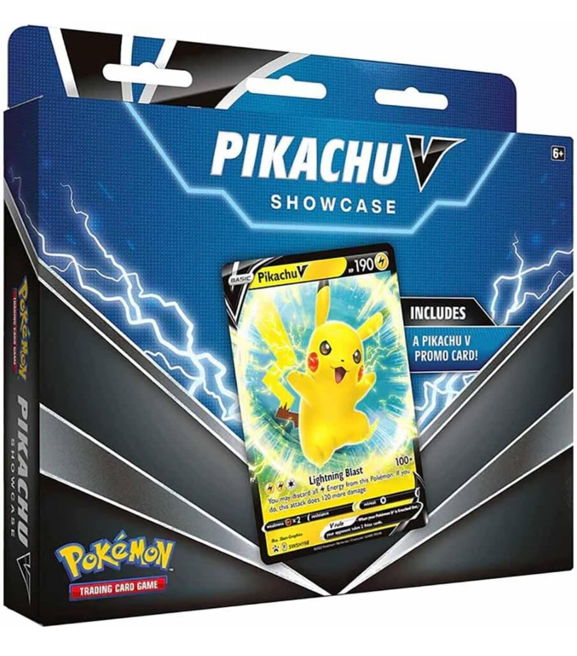 Pokémon TCG: Pikachu V Showcase Box (1 Foil Promo Card and 3 Booster Packs)