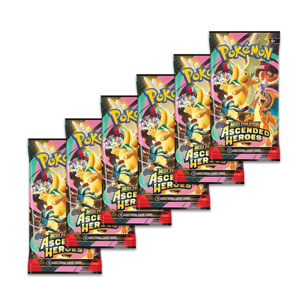 Pokémon TCG: Mega Evolution-Ascended Heroes Booster Bundle (6 Packs)
