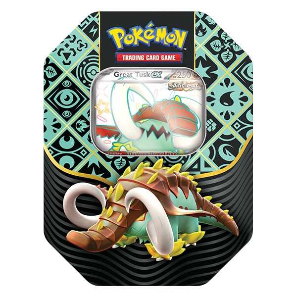 Pokémon TCG: Paldean Fates Booster Tin - Great Tusk/Iron Treads/Charizard
