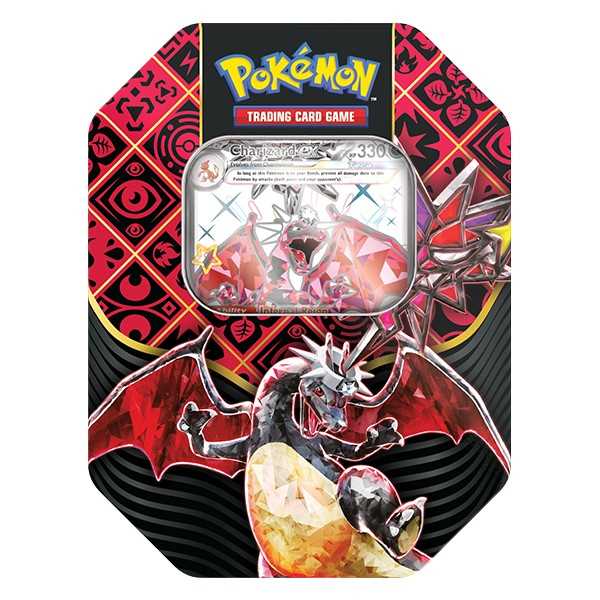 Pokémon TCG: Paldean Fates Booster Tin - Great Tusk/Iron Treads/Charizard
